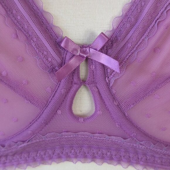 Adore Me 40D Bra Unlined Underwire Purple - Picture 3 of 5